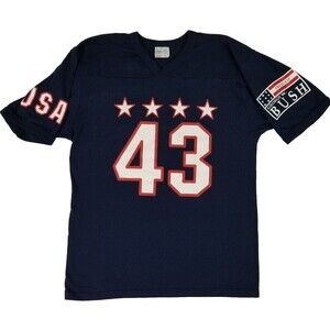 President George W Bush #43 Jersey Style T-Shirt by Gator Adult L USA Made 2000